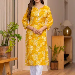 Jsimar Women Yellow Kurtas image 5