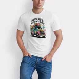 Seekbuylove Men Typography Printed Round neck Short Sleeves Bio Finish Cotton T-shirt-picture-30