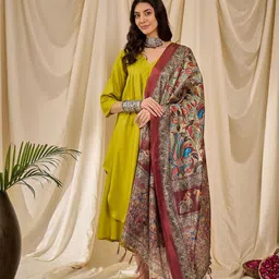InWeave Floral Printed Tasselled Dupatta-picture-23