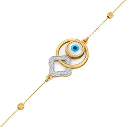 Joyalukkas 22KT Elegant Enchantment Evil Eye Gold Barcelet- 3.8 g image 2