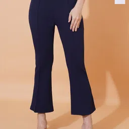 Mast & Harbour Pack Of 2 Women Regular Fit Comfort Regular Trousers-picture-11