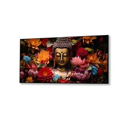 nestroots Gold-Toned & Orange 1 Piece Canvas Other Wall Paintings image 3