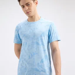 Pepe Jeans Men Floral Printed Round Neck Cotton Slim Fit T-shirt-picture-21