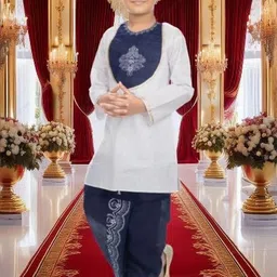 NEW GEN Boys Ethnic Motifs Embroidered Regular Thread Work Kurta with Dhoti Pants-image-62