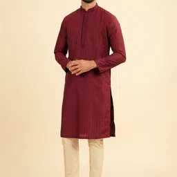 Manyavar Men Woven Design Regular Kurta with Pyjamas image 4