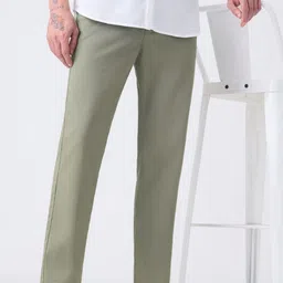 The Souled Store Men Straight Fit Chinos Trousers-picture-24