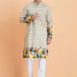 SG LEMAN Men Floral Printed Regular Kurti with Pyjamas-picture-22