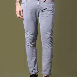 V-Mart Men Whiskers and Chevrons Regular Fit Mid-Rise Cotton Jeans-image-47