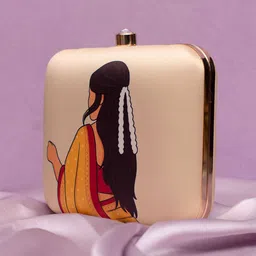 ARTKLIM Abstract Printed Box Clutch image 5