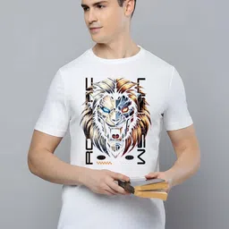 KAIDO Graphic Printed Round Neck Cotton T-shirt-picture-13