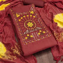 Maroosh Floral Embroidered Sequinned Unstitched Dress Material-picture-20