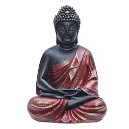 Ashnam Black Buddha Figurine Showpiece-image-2