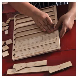 Ekoplay Fractions Wooden Puzzle Brown - 31 Pieces image 5