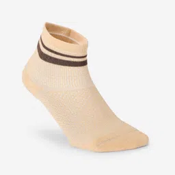 decathlon Ankle socks, purple beige grey, pack of 3 image 3