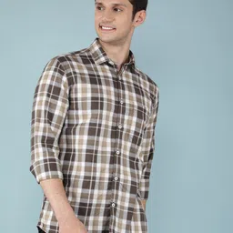 Crimsoune Club Men Classic Slim Fit Tartan Checks Opaque Checked Casual Shirt-image-65