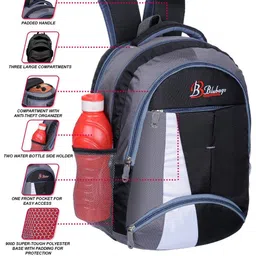 Blubags Men Colourblocked Medium Backpack image 4