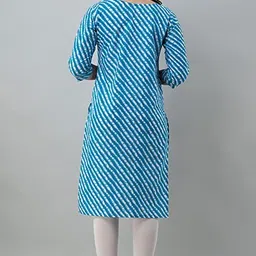 Cloth Bites Women Striped Printed Cotton Kurta image 5