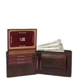 WILDAUK Men Textured Leather Two Fold Wallet image 5