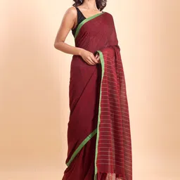 BLOUSON Striped Jamdani Saree With Blouse Piece-picture-15