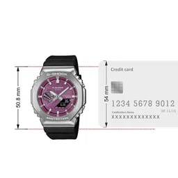 CASIO G-SHOCK GBM-2100A-4BDR Burgundy Analog-Digital dial Bio-Based Resin Band G1735 image 3