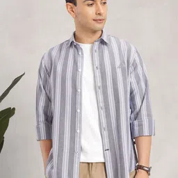 Nautica Slim Fit Striped Pure Cotton Casual Shirt-picture-13