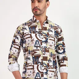 YOUTH FIRST Men Premium Opaque Printed Casual Shirt-picture-21