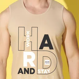 WOOSTRO Men Pack of 2 Typography Printed Round Neck Cotton Slim Fit T-shirts image 3