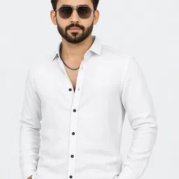KHUSHI CREATION Men Original Slim Fit Solid Spread Collar Casual Shirt-picture-29