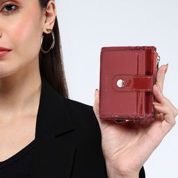 Sassora Unisex Solid Leather Card Holder-picture-4