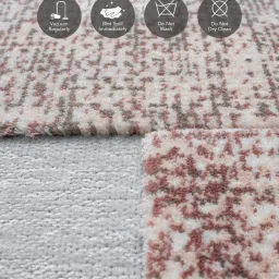 obsessions Cream and Grey Geometric 3x5 Feet Machine Made Carpet image 5