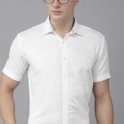 van heusen V Dot Men White Slim Fit Formal Shirt-picture-40