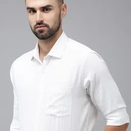 Park Avenue Men Slim Fit Printed Formal Shirt-image-4