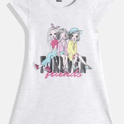Eteenz Girls Printed Cotton T-shirt Dress-image-6