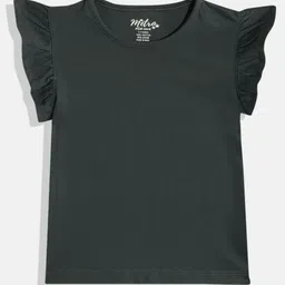 METRO KIDS COMPANY Girls Flutter Sleeve Ruffles Cotton Top-picture-13