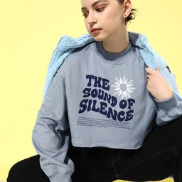 The Roadster Life Co. Graphic Printed Cropped Sweatshirt image 1