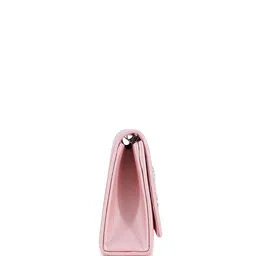 ZEVORA Embellished Leather Foldover Clutch image 4