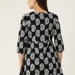 FERANOID Paisley Printed Pure Cotton Angrakha Kurti image 3