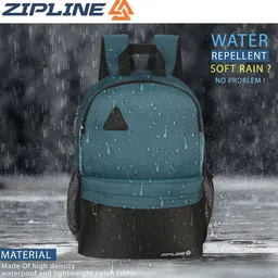 ZIPLINE Unisex Green Backpack image 3