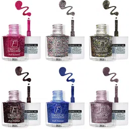 FORFOR High Shine Set Of 6  Glitter Nail Polish-5ml Each - 89-96-91-93-94-95-image-80