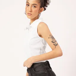 DressBerry Rib Knits Shirt-Style Top image 4