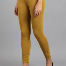 W Mustard Regular Fit Leggings image 3