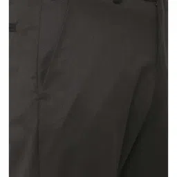 Louis Philippe Permapress Dark Grey Regular Fit  Trousers image 4