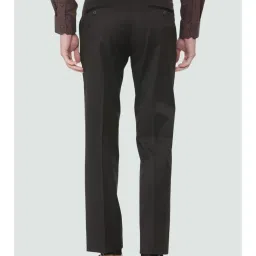 Louis Philippe Permapress Dark Grey Regular Fit  Trousers image 2