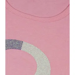 United Colors of Benetton Kids Pink Cotton Logo Print T-Shirt image 3