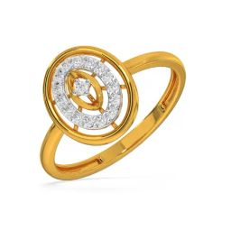 Kisna Diamond & Gold Jewellery Ellie 14k (585) Diamond & Gold Ring For Women-picture-10