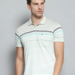 Monte Carlo Blue Regular Fit Striped Polo T-Shirt-picture-29