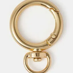 Accessorize London Gold Self Design Key Ring Charm-image-0