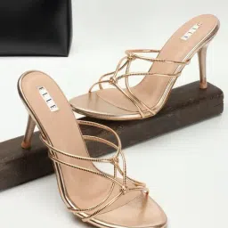 Elle Women's Rose Gold Casual Stilettos-image-45