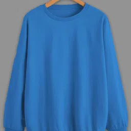 Vimal Jonney Blue Fleece Regular Fit Sweatshirt image 1
