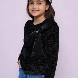 Peppermint Girls Embellished Round Neck Top image 5